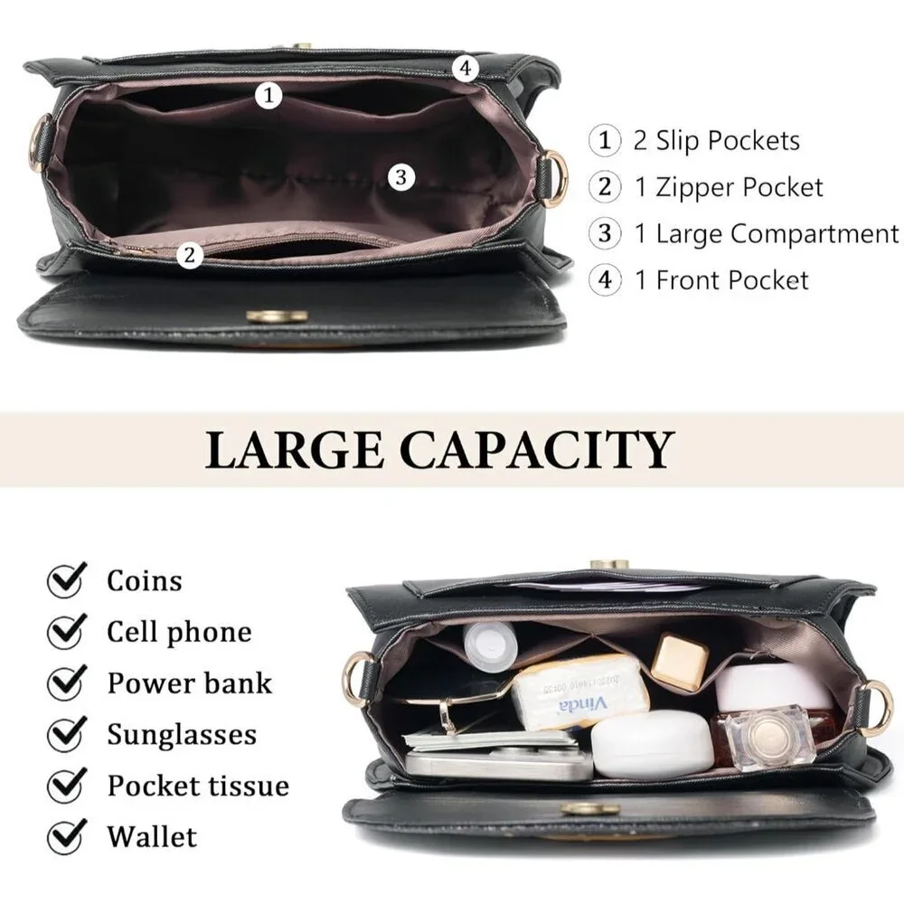 Women Kawaii Sequin Crossbody Bag Hipster Cosplay Purse with Adjustable Chain